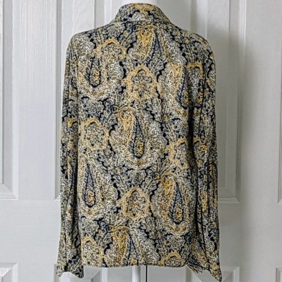 ZARA WOMAN Women's Long Sleeve Top Blouse  Size M  Multi-Color Print - Picture 2 of 7